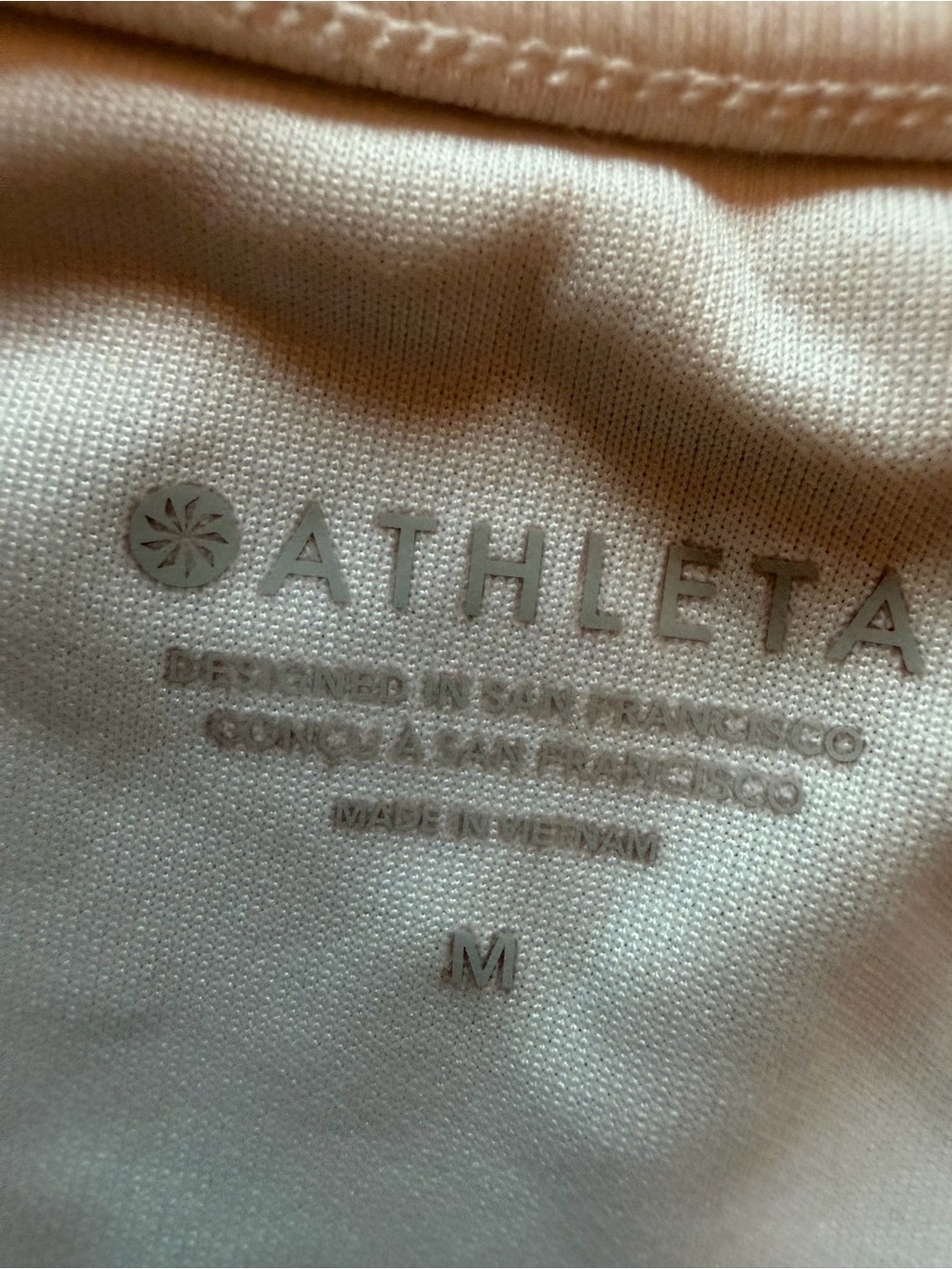 Athleta White Sleeveless Muscle Tank Performance Top Size Medium - Picture 5 of 5